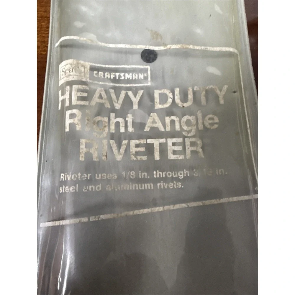 Sears Craftsman USA Heavy Duty Right Angle Hand Riveter 97473 W/ Rivets‎ Vintage